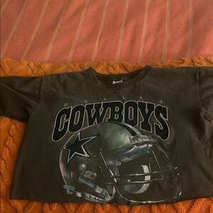 Black Crop Top with Bold Design